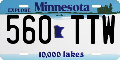 MN license plate 560TTW