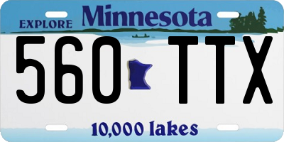 MN license plate 560TTX