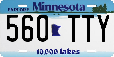 MN license plate 560TTY