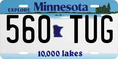 MN license plate 560TUG