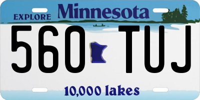 MN license plate 560TUJ