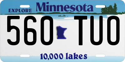 MN license plate 560TUO