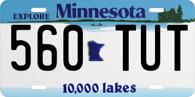 MN license plate 560TUT
