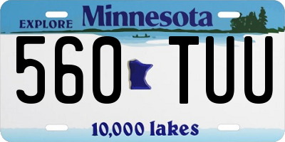MN license plate 560TUU