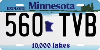 MN license plate 560TVB