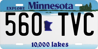 MN license plate 560TVC
