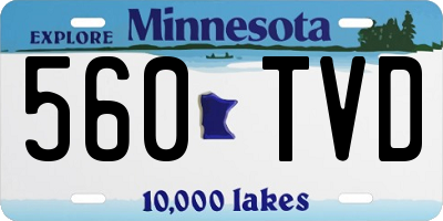 MN license plate 560TVD