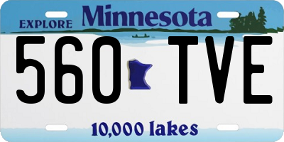 MN license plate 560TVE