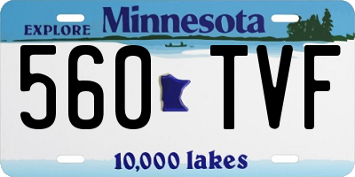 MN license plate 560TVF