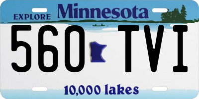 MN license plate 560TVI
