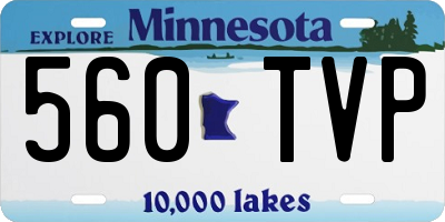 MN license plate 560TVP