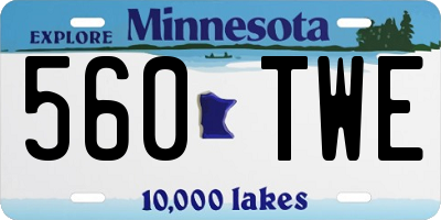 MN license plate 560TWE