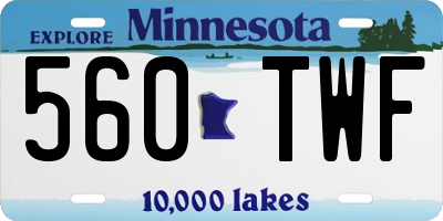 MN license plate 560TWF