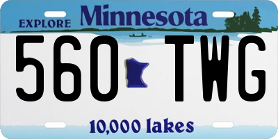 MN license plate 560TWG