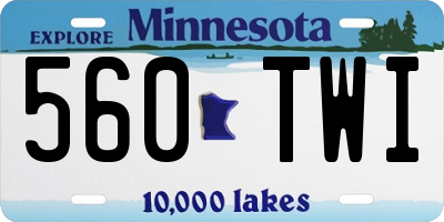 MN license plate 560TWI