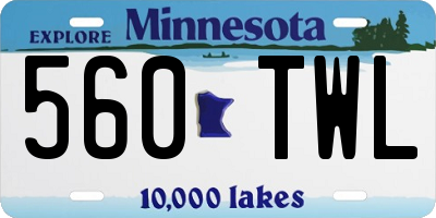 MN license plate 560TWL