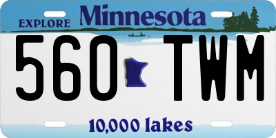 MN license plate 560TWM