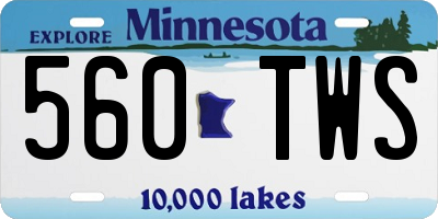 MN license plate 560TWS