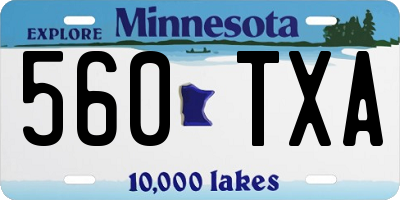 MN license plate 560TXA