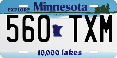 MN license plate 560TXM