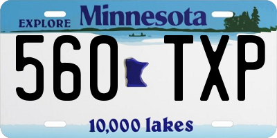 MN license plate 560TXP