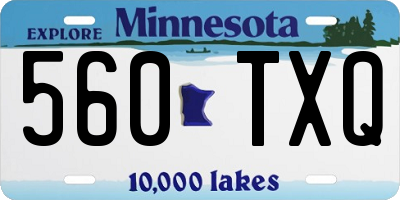 MN license plate 560TXQ