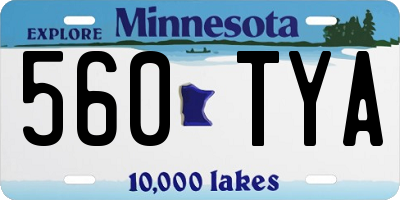 MN license plate 560TYA