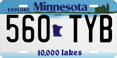 MN license plate 560TYB