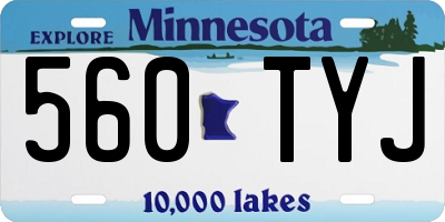 MN license plate 560TYJ