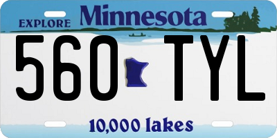 MN license plate 560TYL