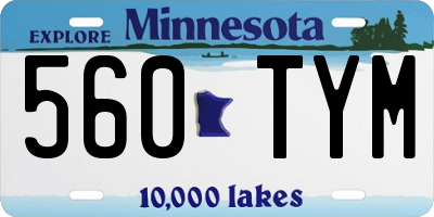MN license plate 560TYM