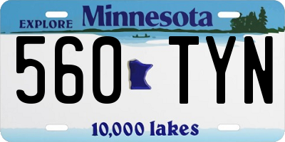 MN license plate 560TYN
