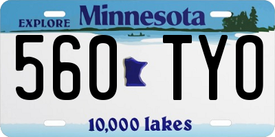 MN license plate 560TYO