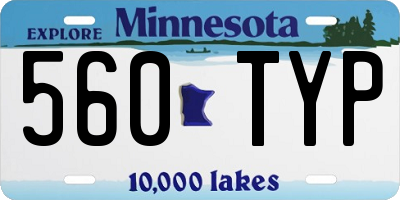MN license plate 560TYP