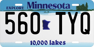 MN license plate 560TYQ