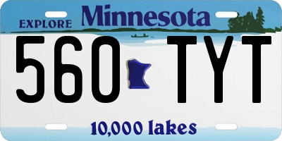 MN license plate 560TYT