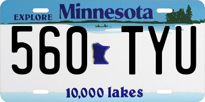 MN license plate 560TYU