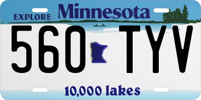 MN license plate 560TYV