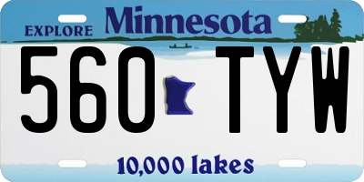 MN license plate 560TYW