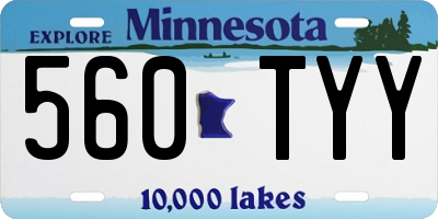 MN license plate 560TYY