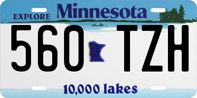 MN license plate 560TZH