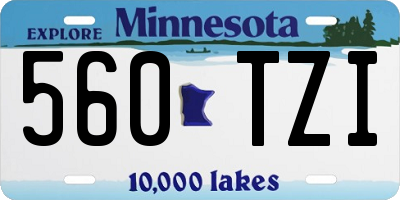 MN license plate 560TZI