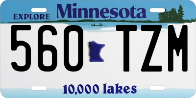 MN license plate 560TZM