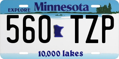 MN license plate 560TZP