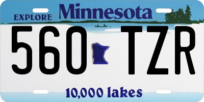MN license plate 560TZR
