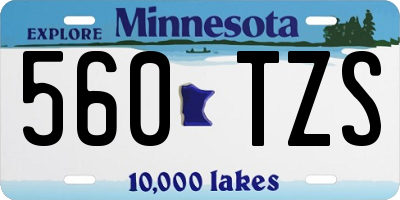 MN license plate 560TZS