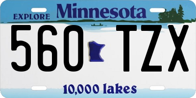 MN license plate 560TZX