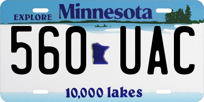 MN license plate 560UAC
