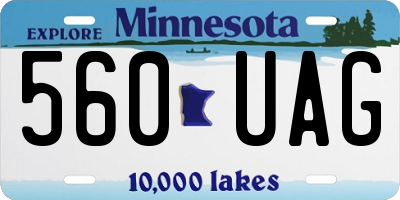 MN license plate 560UAG