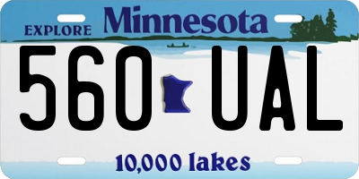 MN license plate 560UAL
